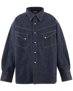 SAINT Mxxxxxx Chest-Pocket Denim Shirt - Blue