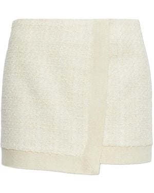 Balmain Tweed Wrap Mini Skirt - Natural