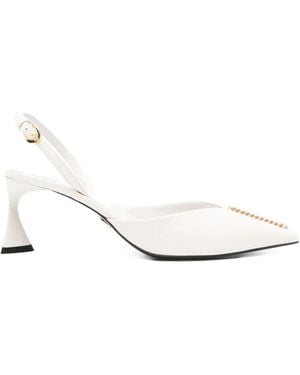 Stella McCartney Pointed Chain-Detail Court Shoes - White