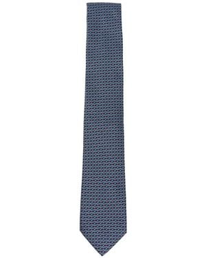 Ferragamo Gancini Jacquard Tie - Blue