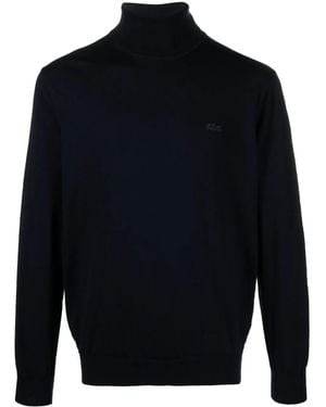 Lacoste Logo-Patch Wool Jumper - Blue