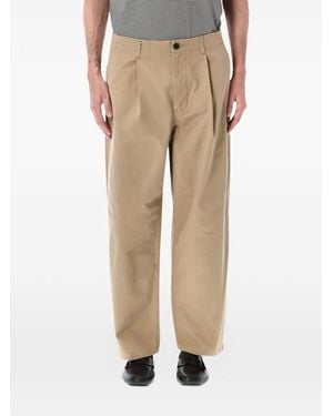Still By Hand Kontor Pleated Straight-Leg Trousers - Natural