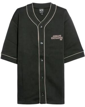 ARMANI EXCHANGE Camicia Con Logo Ricamato - Nero