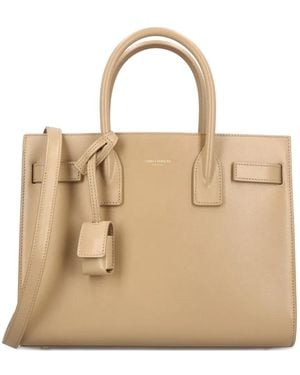 Saint Laurent Bolso Con Asa En El Tope - Neutro