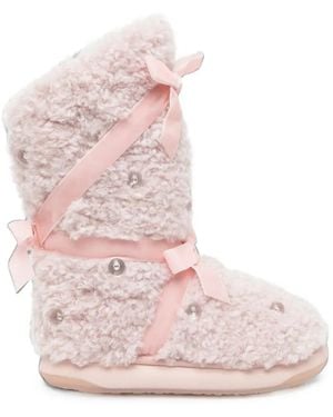 Rockfish X Susan Fang Furry Middle Boots - Pink