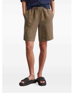 Marc O' Polo Drawstring-Waist Linen Shorts - Natural