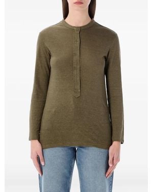 Isabel Marant Marant Étoile Lucy Linen T-Shirt - Green