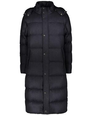 Moorer Padded Cashmere Coat - Blue