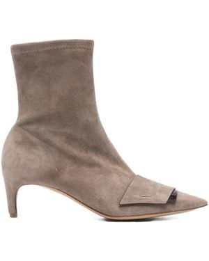 Roberto Del Carlo Wildlederstiefel mit spitzer Kappe - Braun