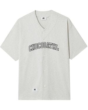 Chocoolate Button-Front Shirt - White