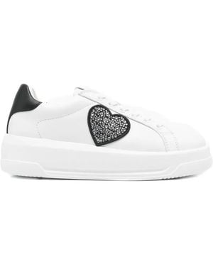 Love Moschino Heart-Detail Trainers - White
