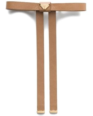 Prada Leather Hair Clip - White