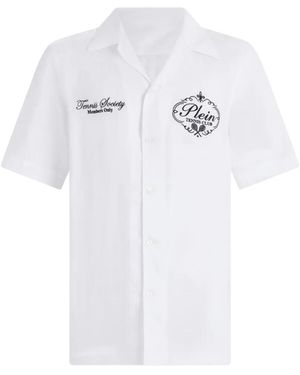 Philipp Plein Chemise Bowling Tennis Club - White