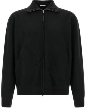 Oliver Lattughi Zip-Up Merino-Wool Jumper - Black