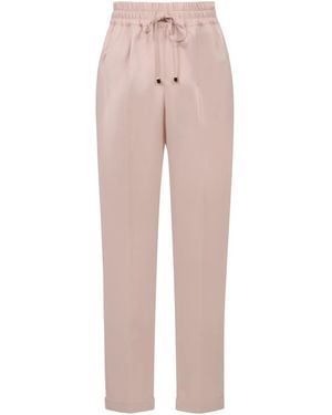 Kiton Virgin Wool Straight-Leg Trousers - Pink
