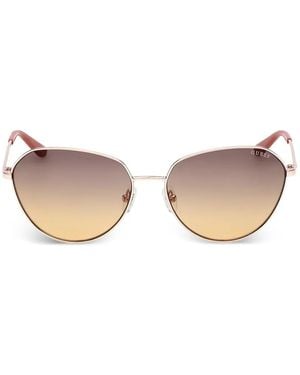 GUESS EYEWEAR Runde Sonnenbrille Mit Farbverlauf - Natur