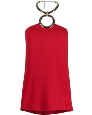 Elie Saab Necklace-Collar Halterneck Top - Red