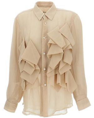Comme des Garçons Ruffled Shirt - Natural