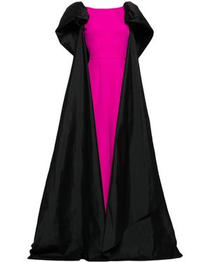 Saiid Kobeisy Cape-Detail Wide-Leg Jumpsuit - Black