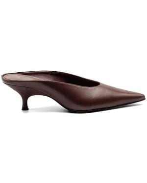 Gia Borghini Sabrina Pointed-Toe Mules - Brown