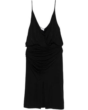 IRO Helya Split V-Neck Midi Dress - Black