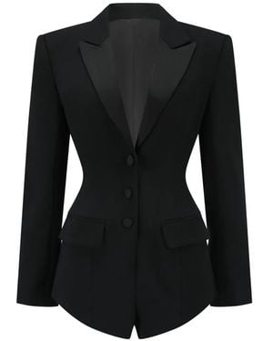 Oude Waag Button Notched Blazer - Black