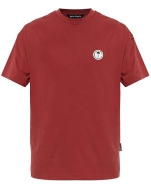 Palm Angels Logo-Patch T-Shirt - Red