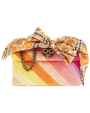 Kurt Geiger Mini Kensington Striped Cross Body Bag - Orange