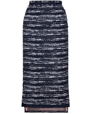 Thom Browne Gonna Con Orlo Sfrangiato - Blu