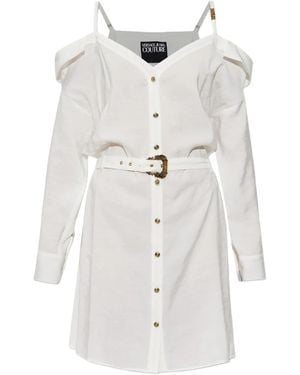 Versace Jeans Couture Off-Shoulder Jurk - Wit