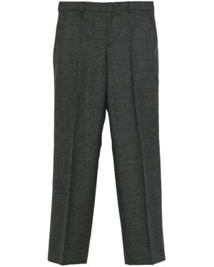 Moschino Mélange-Effect Tailored Trousers - Grey