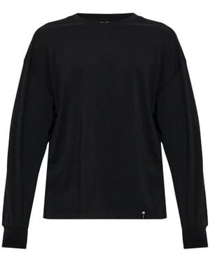 Palm Angels Palm-Print Long-Sleeve T-Shirt - Black