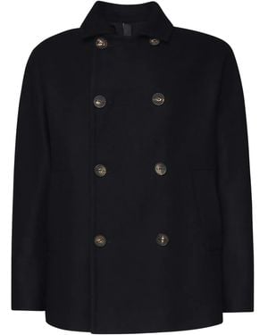 Hevò Wool Military Jacket - Blue