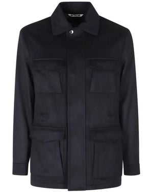 KIRED Saharan Flap-Pocket Military Jacket - Blue