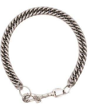 Enfants Riches Deprimes Rose-embellished chain necklace - Metálico