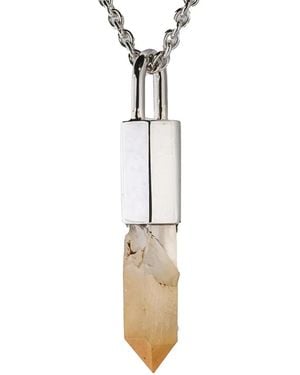 Parts Of 4 Sterling- Talisman Mango Quartz Necklace - White