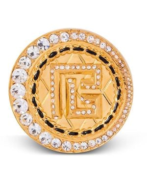 Balmain Rhinestone-Embellished Brooch - Metallic