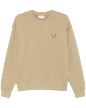 Maison Kitsuné Fox-Motif Sweatshirt - Natural