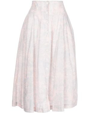 Philosophy Di Lorenzo Serafini Toile De Jouy-Print Midi Skirt - White