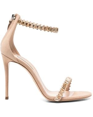 Casadei Sandalias Con Detalles De Cristal - Blanco