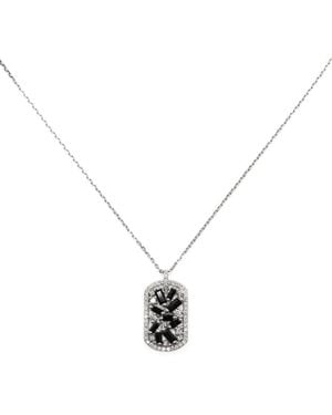 Suzanne Kalan 18Kt Diamond And Sapphire Necklace - Metallic