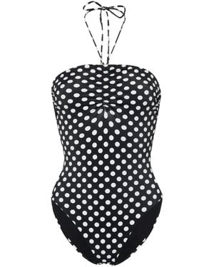 Saint Laurent Badpak Met Stippen - Zwart