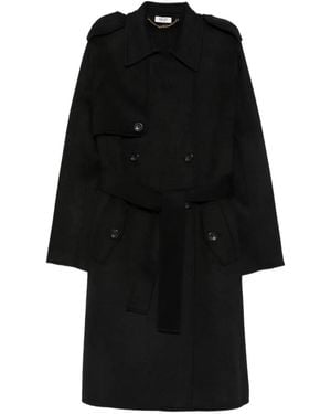 Liu Jo Manteau Croisé À Taille Ceinturée - Black