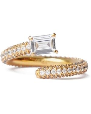 Izabel Display Bague The Twist Sertie De Zircons - Blanc