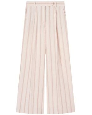 Fedeli Carlo Striped Pants - White