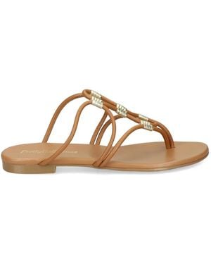 Pretty Ballerinas Judy Leather Sandals - Brown
