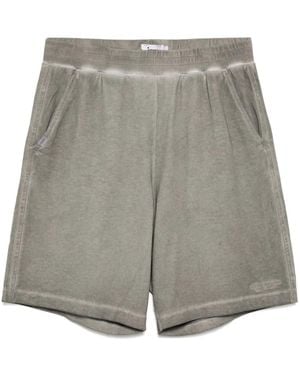 Izzue Logo-Embroidered Shorts - Grey