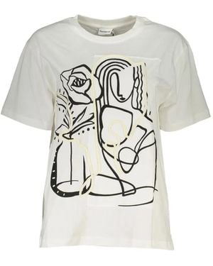 Desigual Abstract-Print T-Shirt - White