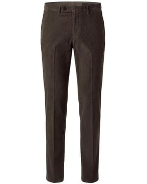 Slowear Corduroy-Textured Slim-Fit Pants - Gray