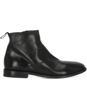 Moma Side-Zip Leather Boots - Black